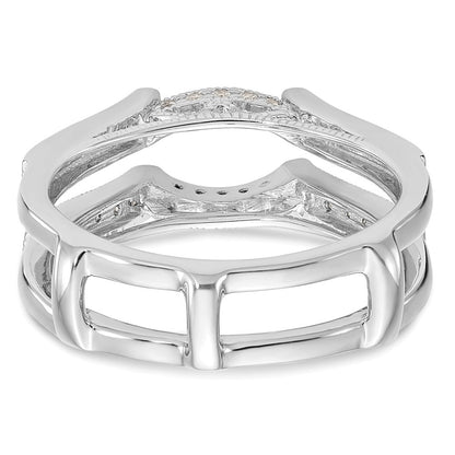 Ringschutz aus 14K Weißgold mit natürlichen Diamanten (0,32 ct Gesamtgewicht)