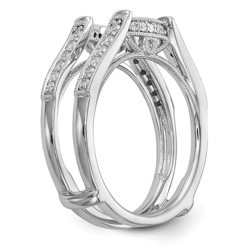 Ringschutz aus 14K Weißgold mit natürlichen Diamanten (0,32 ct Gesamtgewicht)