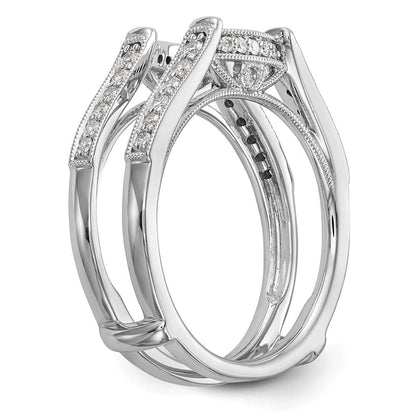 Ringschutz aus 14K Weißgold mit natürlichen Diamanten (0,32 ct Gesamtgewicht)