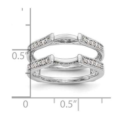 Ringschutz aus 14K Weißgold mit natürlichen Diamanten (0,32 ct Gesamtgewicht)