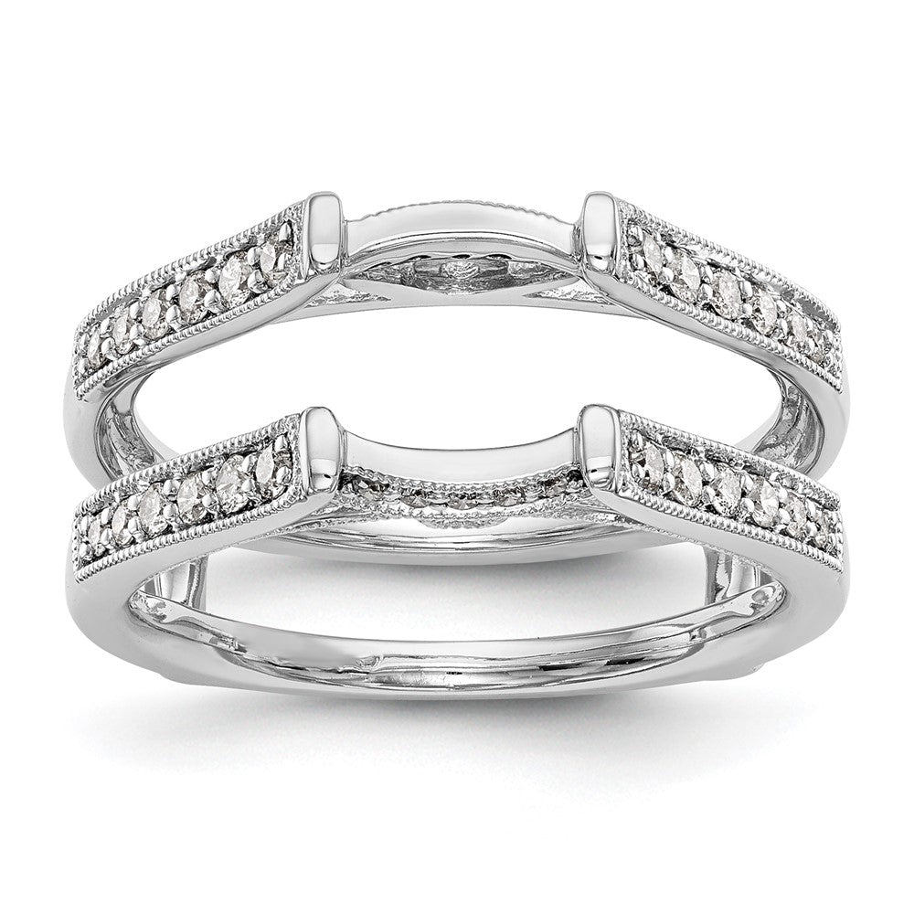 Ringschutz aus 14K Weißgold mit natürlichen Diamanten (0,32 ct Gesamtgewicht)