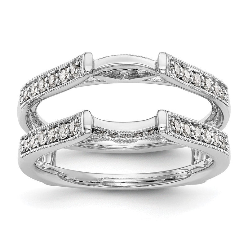 Ringschutz aus 14K Weißgold mit natürlichen Diamanten