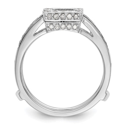 14K Weißgold Ring mit schwarzen und weißen natürlichen Diamanten
