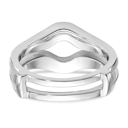 14K Weißgold Ehering mit schwarzen und weißen Diamanten
