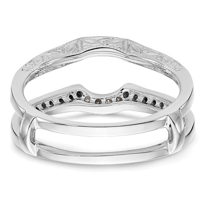 14K Weißgold Ehering mit blauen und weißen natürlichen Diamanten