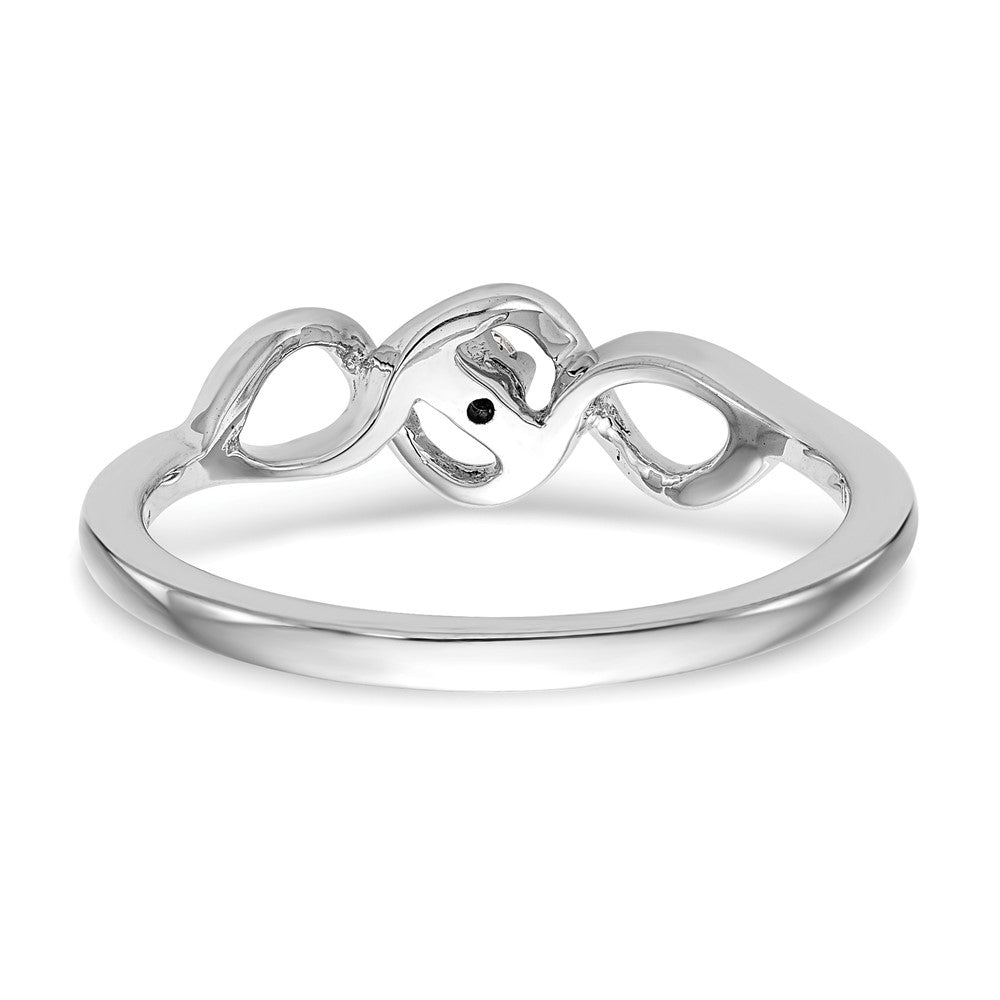 14K Weißgold First Versprechen 1/20 Karat Rund Diamant Komplett Versprechen/ Verlobungsring
