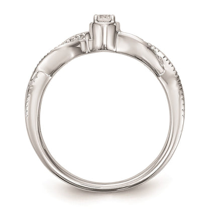 14K Weißgold Verlobungsring mit natürlichen Diamanten