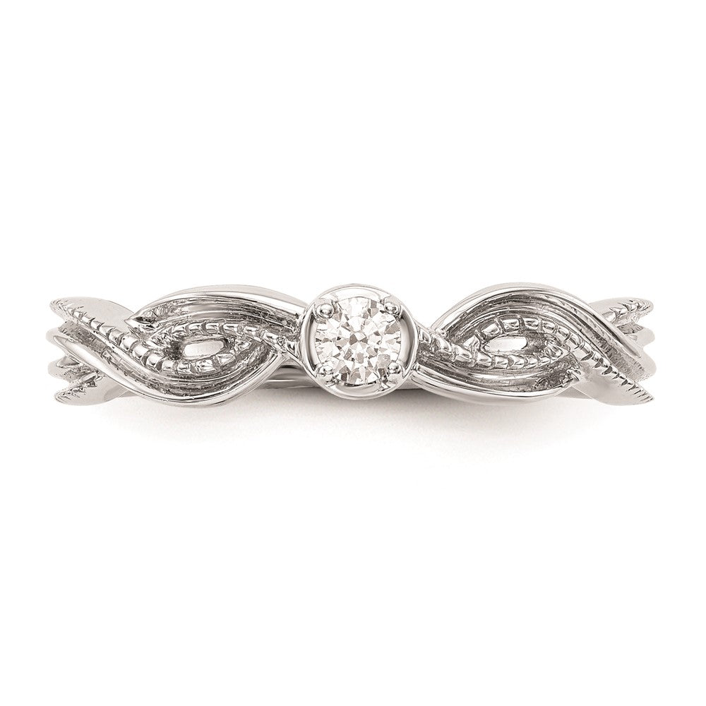 14K Weißgold Verlobungsring mit natürlichen Diamanten