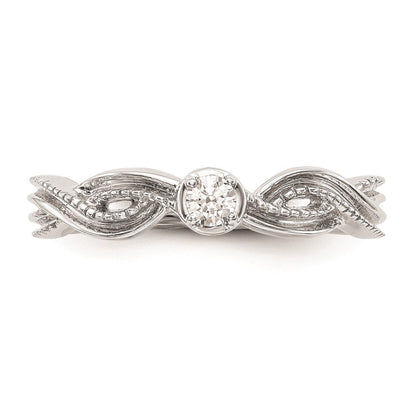 14K Weißgold Verlobungsring mit natürlichen Diamanten