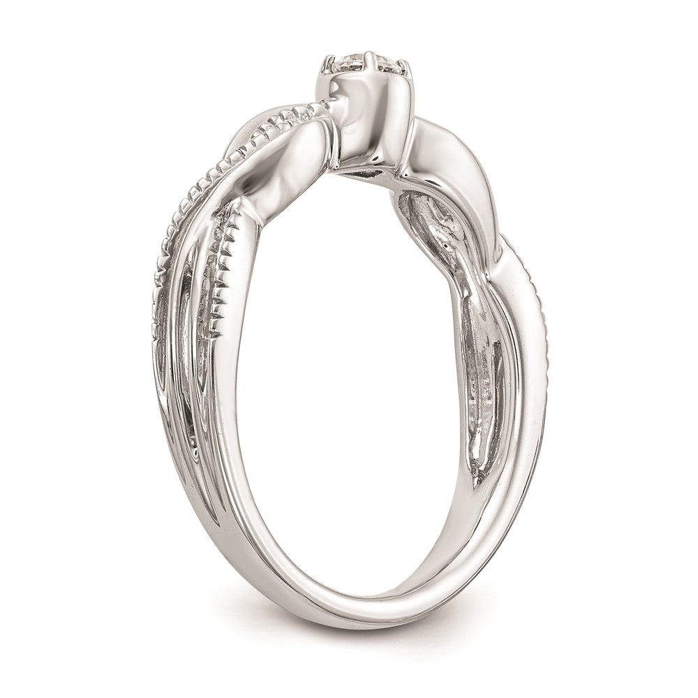 14K Weißgold Verlobungsring mit natürlichen Diamanten