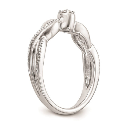 14K Weißgold Verlobungsring mit natürlichen Diamanten