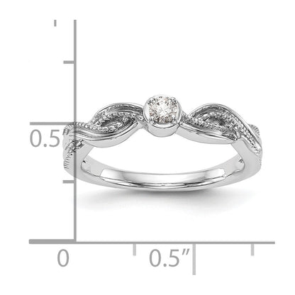 14K Weißgold Verlobungsring mit natürlichen Diamanten
