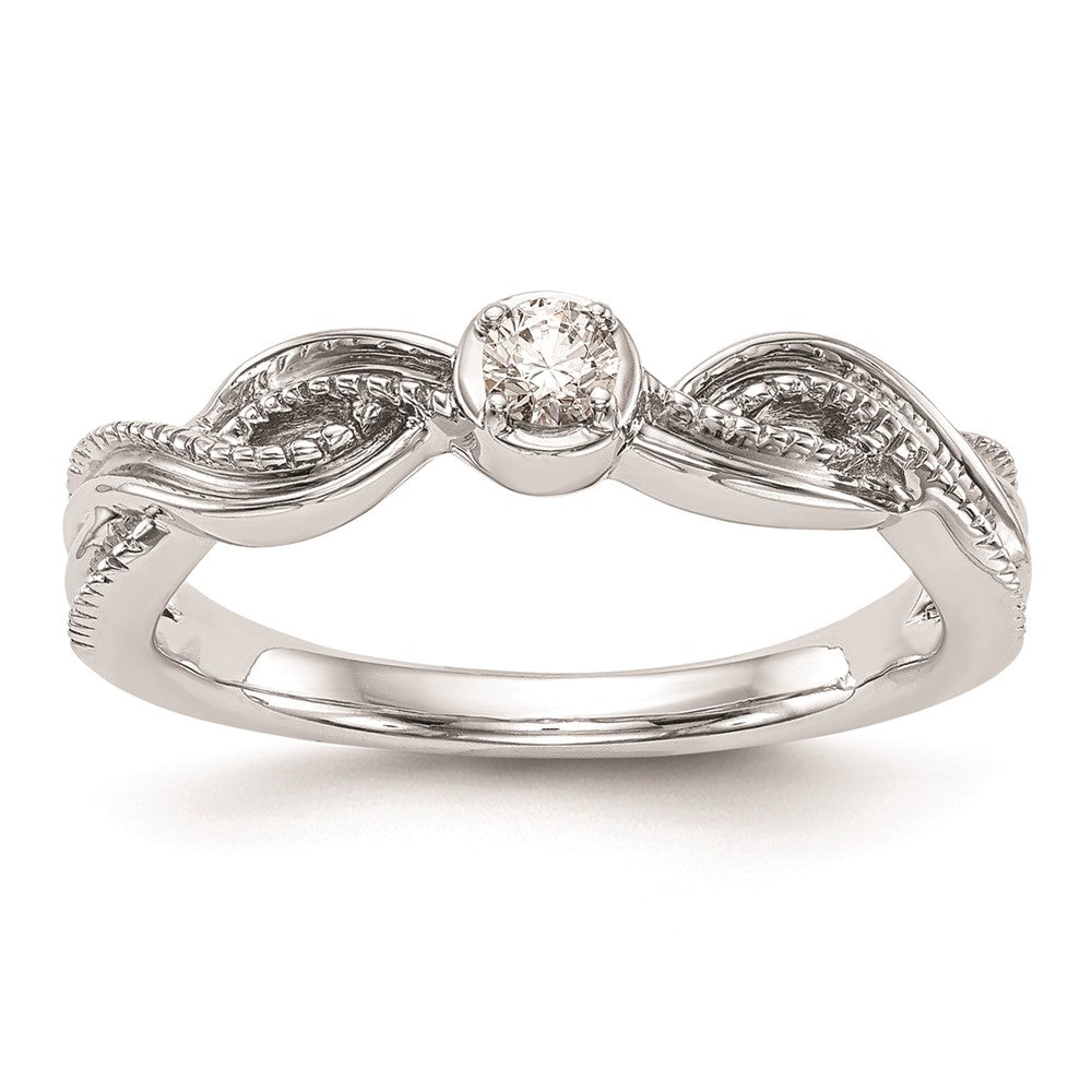 14K Weißgold Verlobungsring mit natürlichen Diamanten