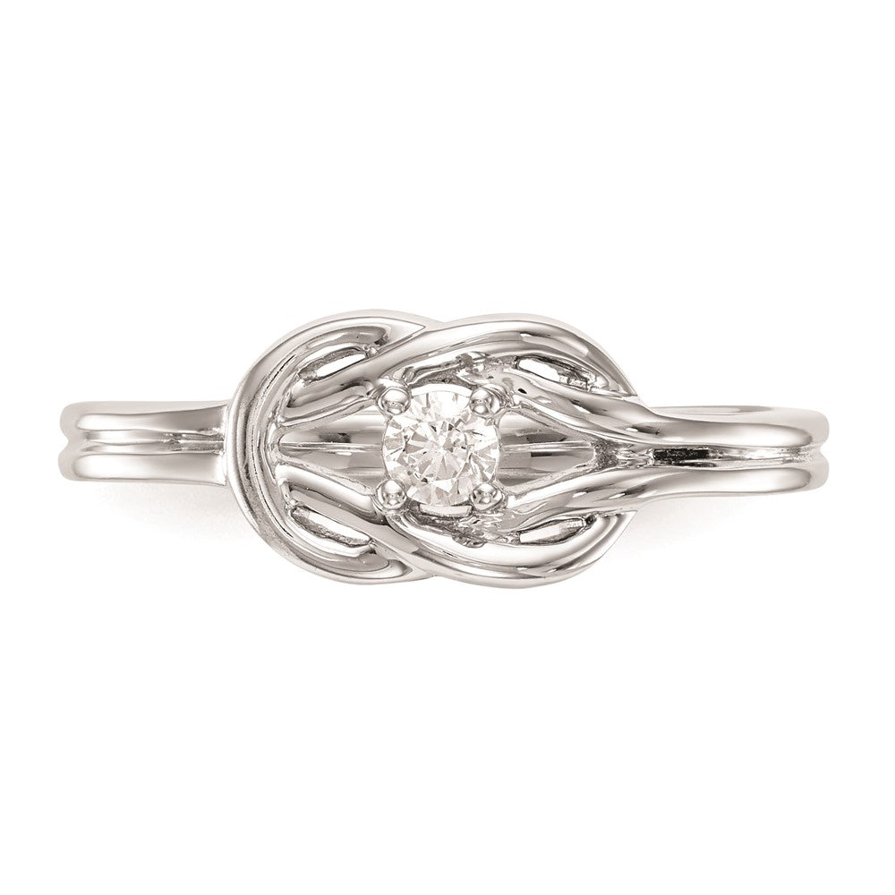 14K Weißgold Verlobungsring mit natürlichen Diamanten