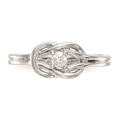 14K Weißgold Verlobungsring mit natürlichen Diamanten