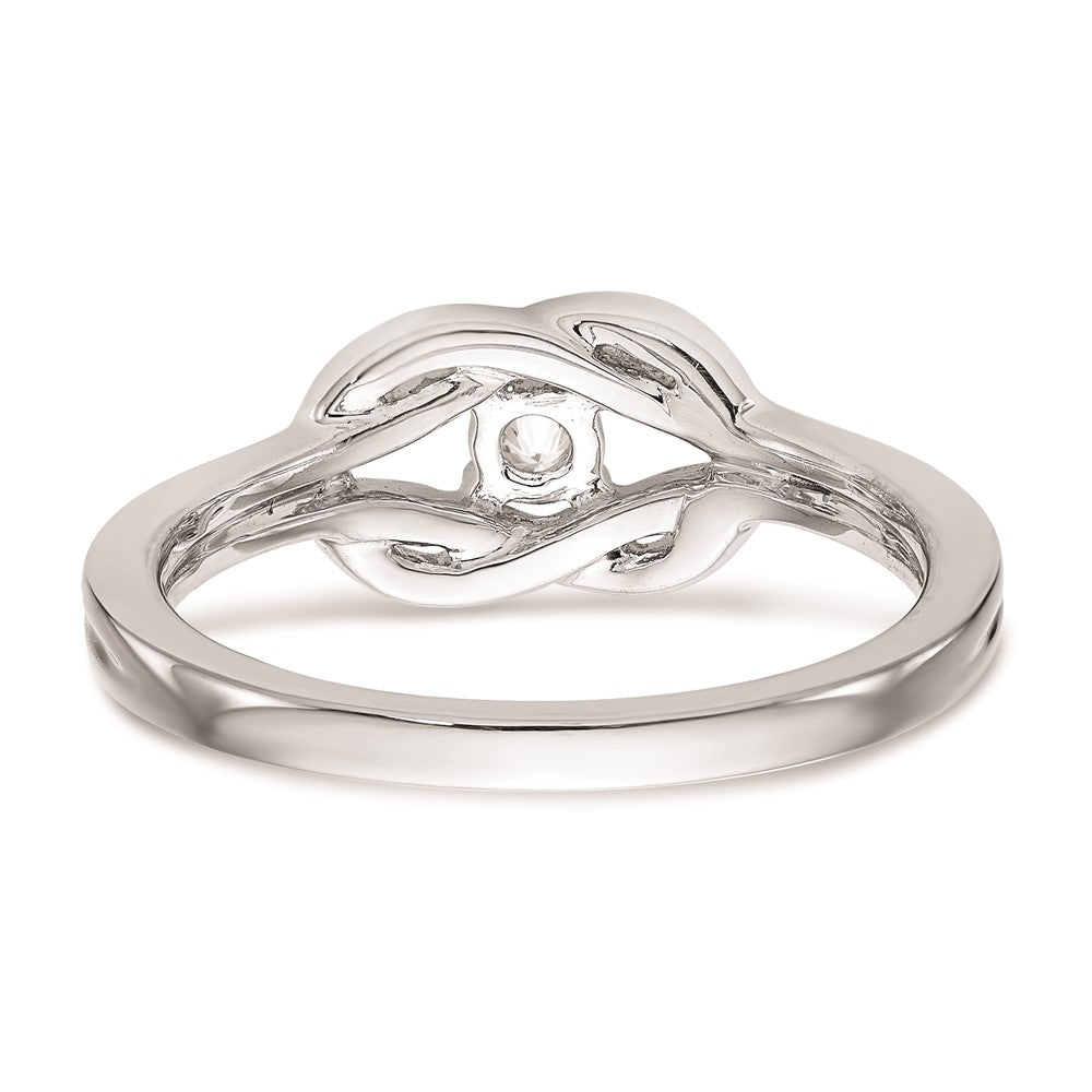14K Weißgold Verlobungsring mit natürlichen Diamanten