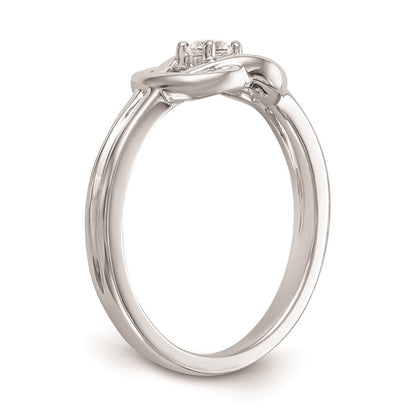 14K Weißgold Verlobungsring mit natürlichen Diamanten