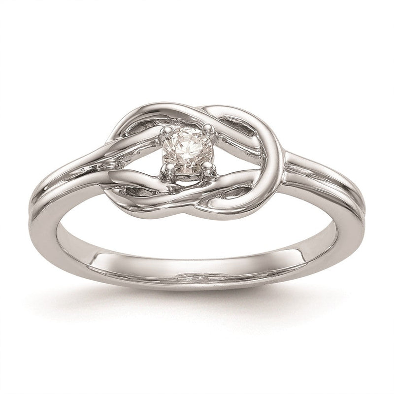 14K Weißgold Verlobungsring mit natürlichen Diamanten