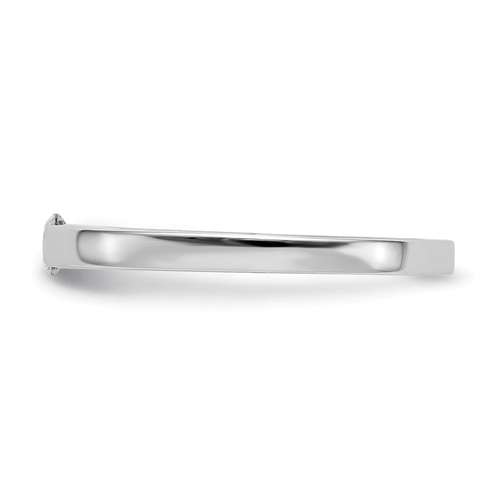 14K Weißgold First Versprechen Herz Shank 1/10 Karat Rund Diamant Komplett Versprechen/ Verlobungsring
