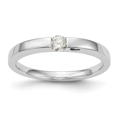 14K Weißgold First Versprechen Herz Shank 1/10 Karat Rund Diamant Komplett Versprechen/ Verlobungsring