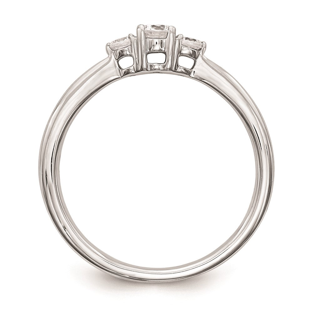 14K Weißgold Verlobungsring mit natürlichen Diamanten, vollständig besetzt