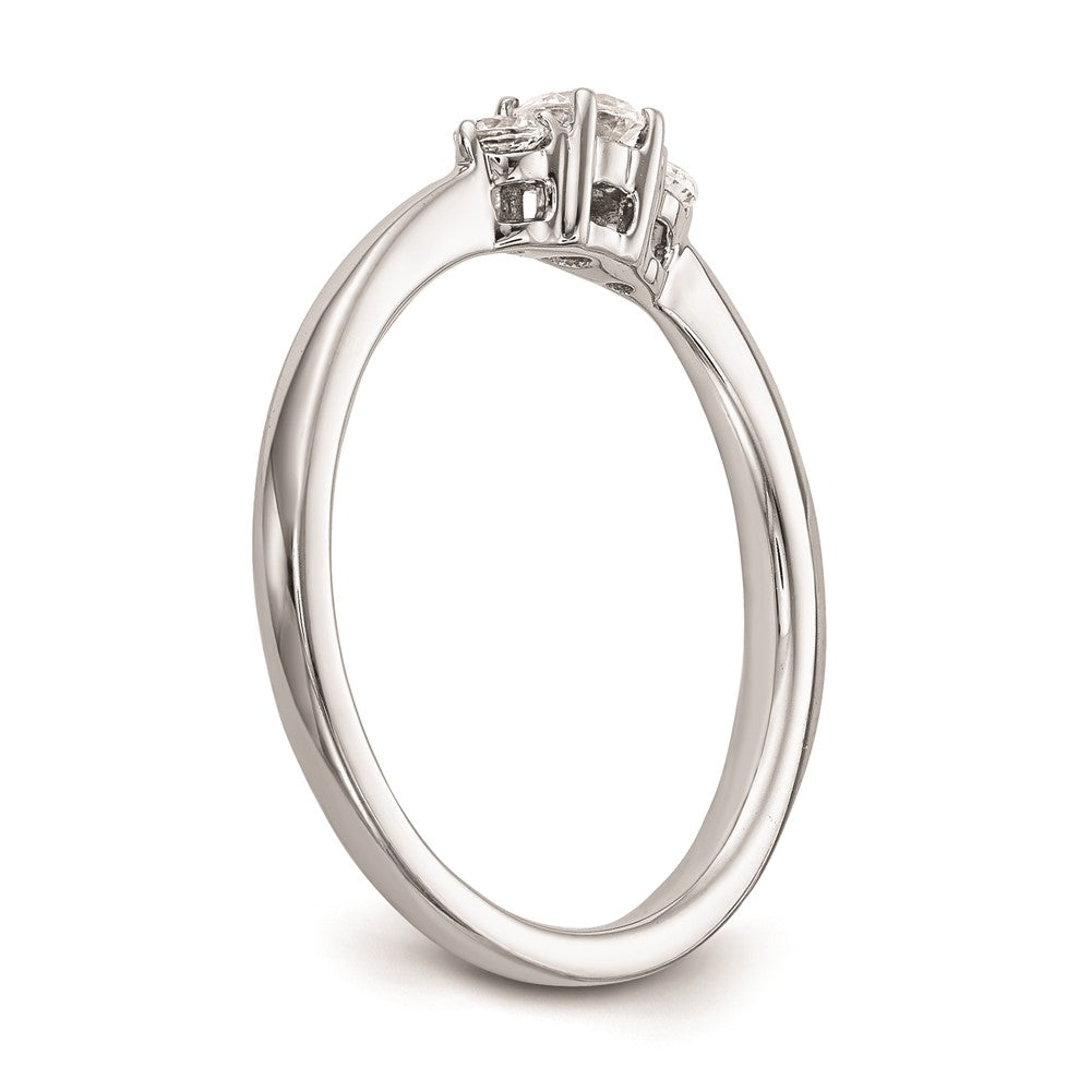 14K Weißgold Verlobungsring mit natürlichen Diamanten, vollständig besetzt