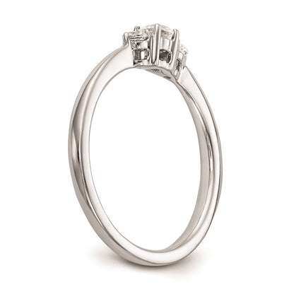 14K Weißgold Verlobungsring mit natürlichen Diamanten, vollständig besetzt