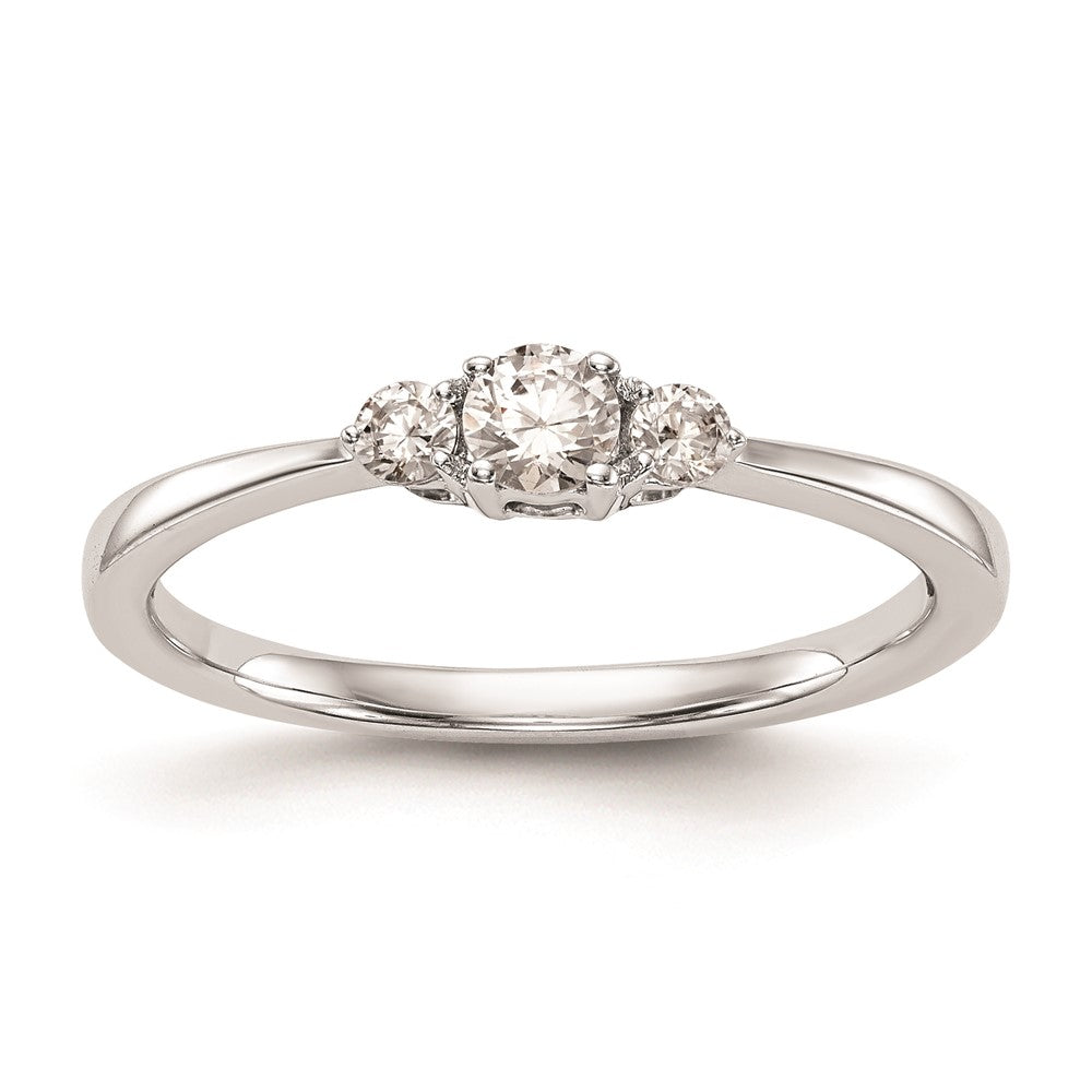 14K Weißgold Verlobungsring mit natürlichen Diamanten, vollständig besetzt