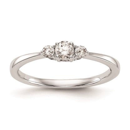 14K Weißgold Verlobungsring mit natürlichen Diamanten, vollständig besetzt