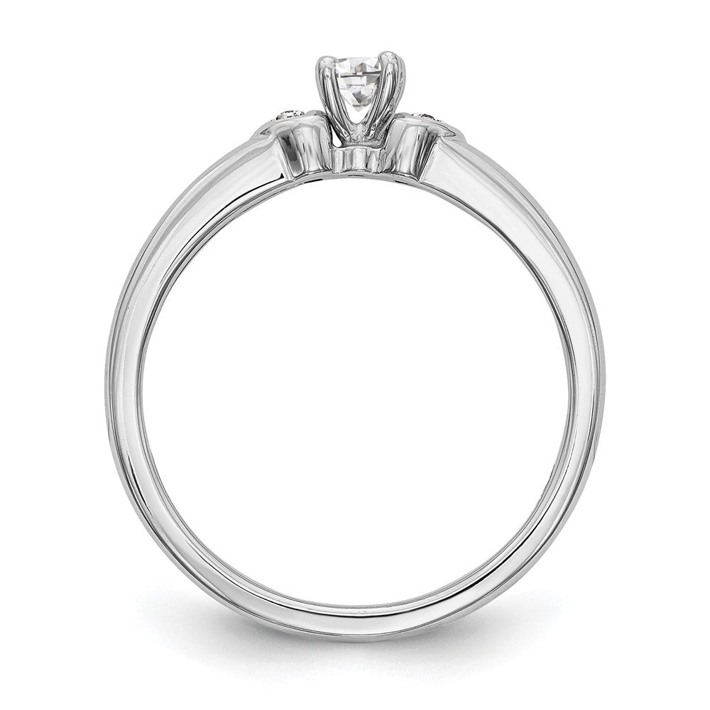 14K Weißgold Verlobungsring mit natürlichem Diamant