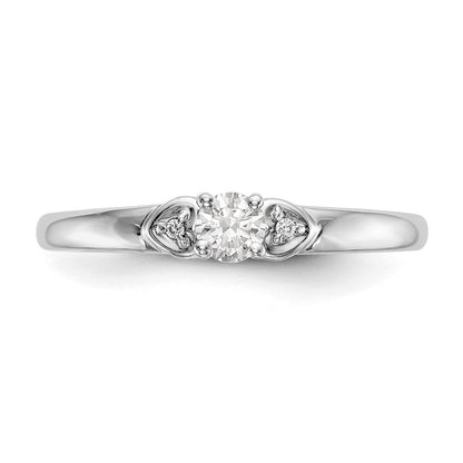 14K Weißgold Verlobungsring mit natürlichem Diamant