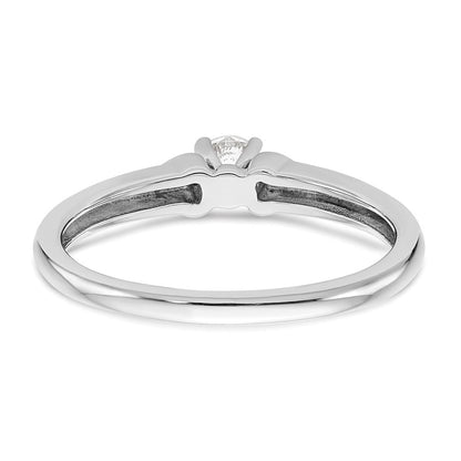 14K Weißgold Verlobungsring mit natürlichem Diamant