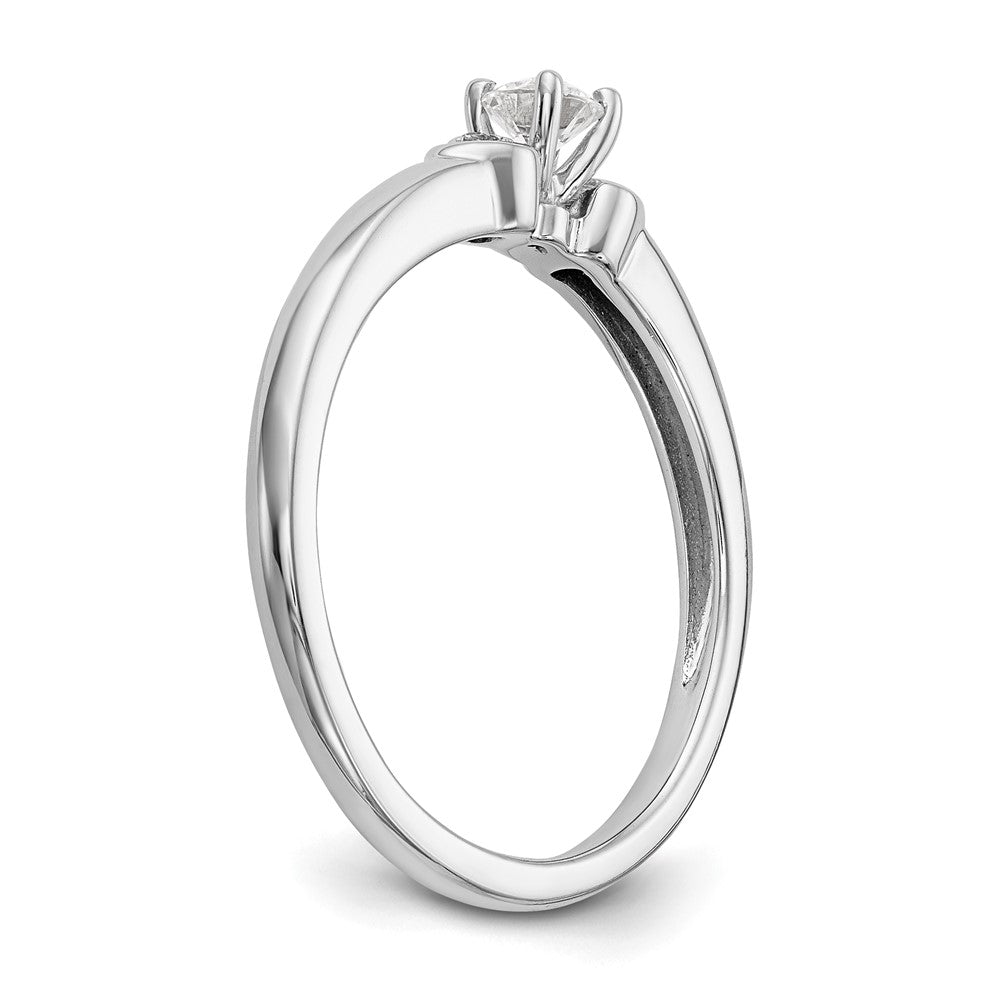 14K Weißgold Verlobungsring mit natürlichem Diamant