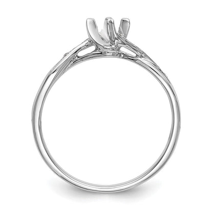 14K Weißgold Verlobungsring mit simulierten Diamanten