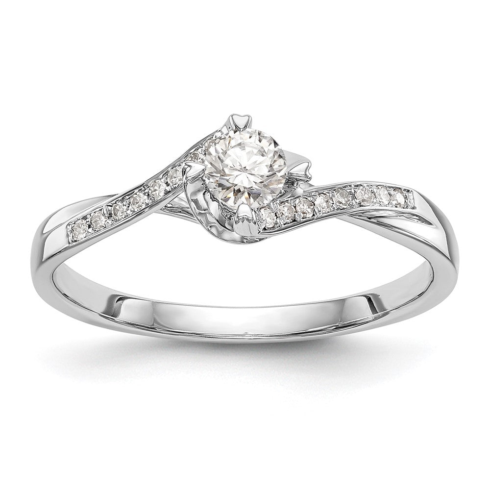 First Promise 10K Weißgold 0,33 ct. Laborgezüchteter Diamant VS/SI+ G+ Complete Petite Verlobungsring
