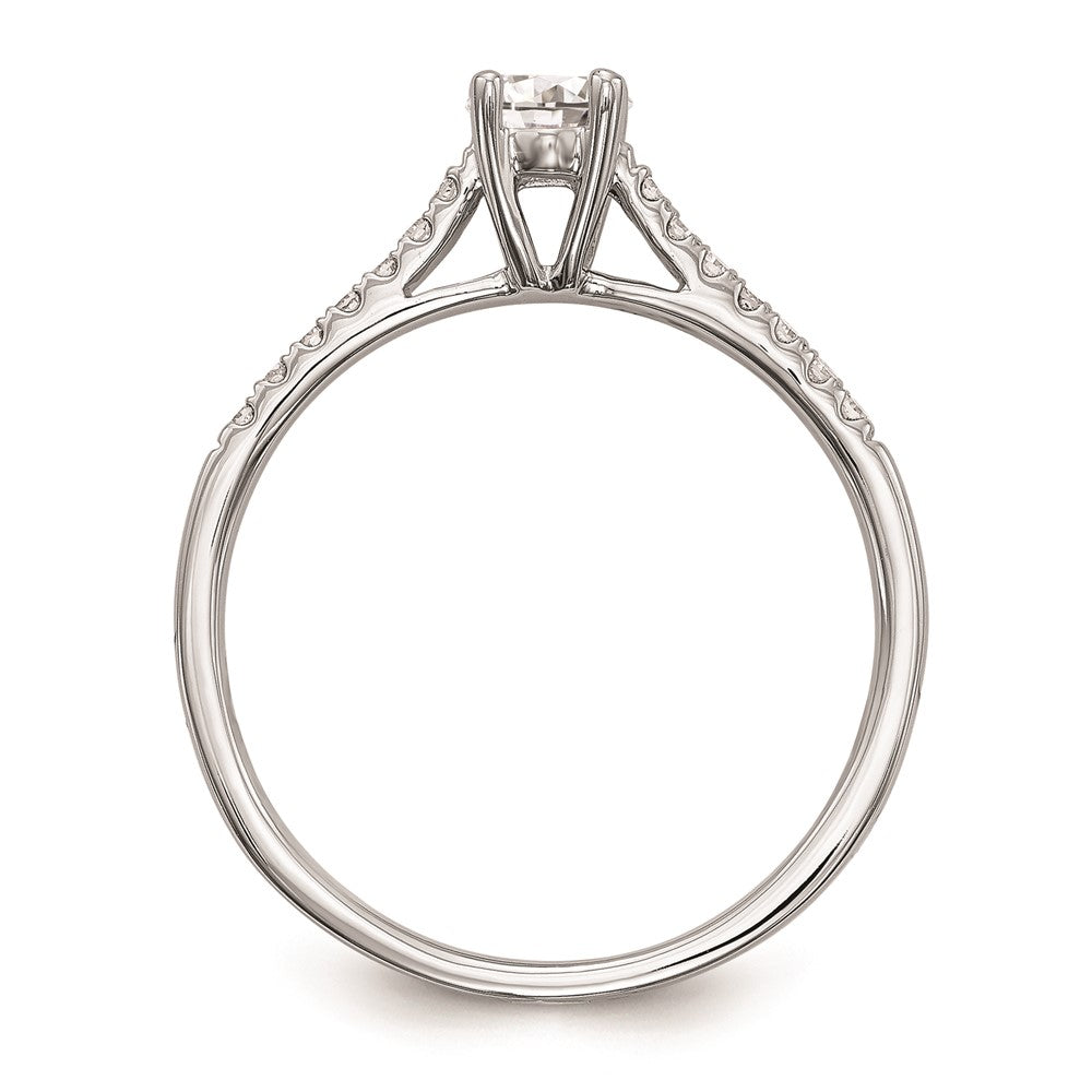 14K Weißgold Verlobungsring mit natürlichen Diamanten