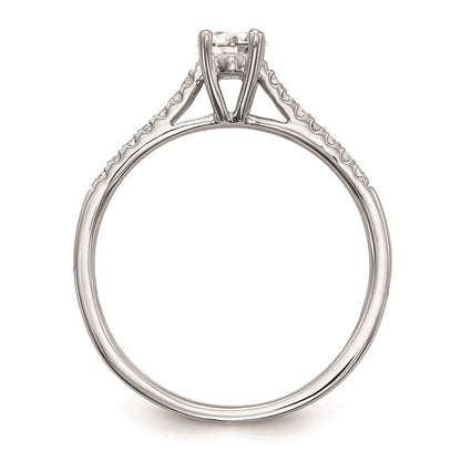 14K Weißgold Verlobungsring mit natürlichen Diamanten