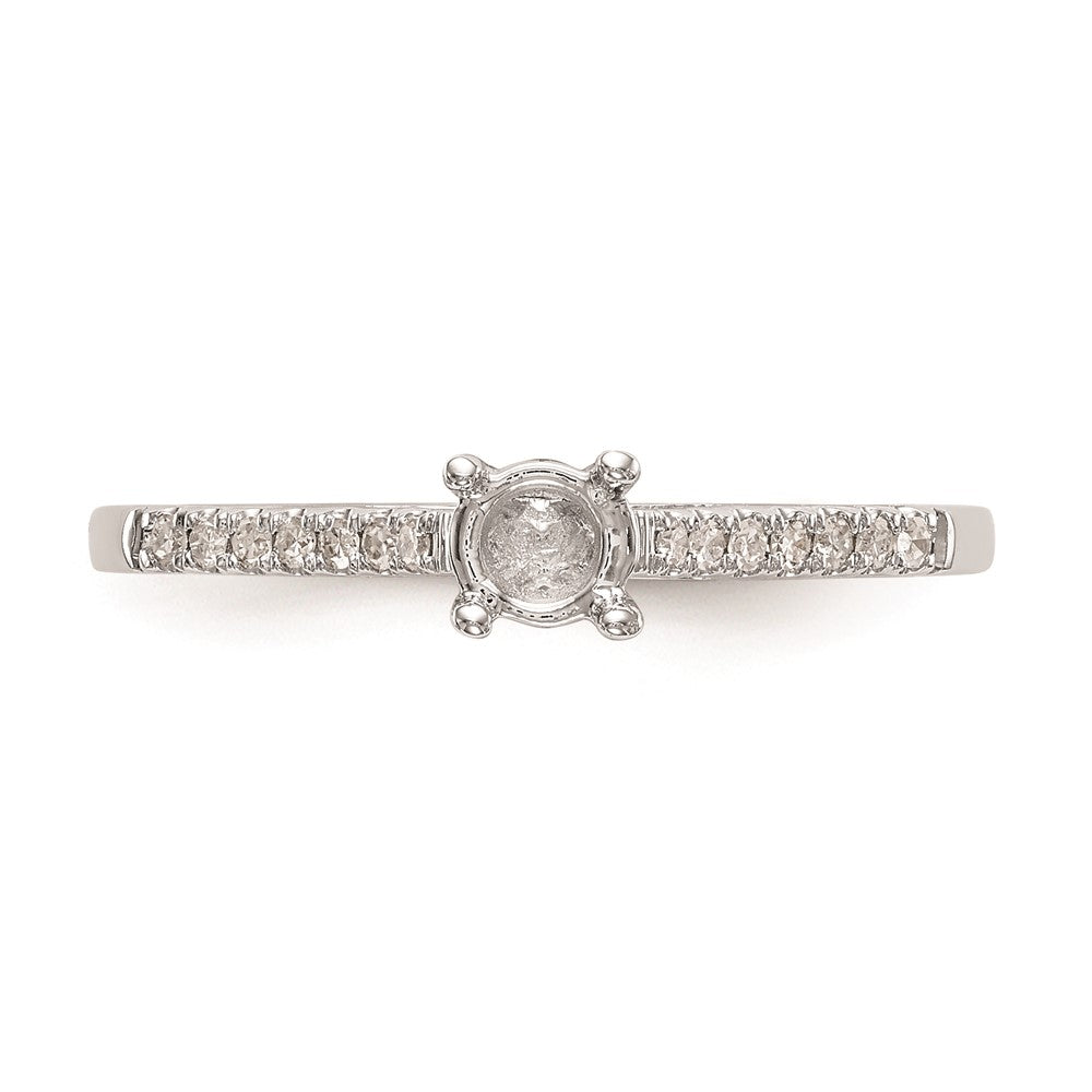 14K Weißgold Verlobungsring mit natürlichen Diamanten