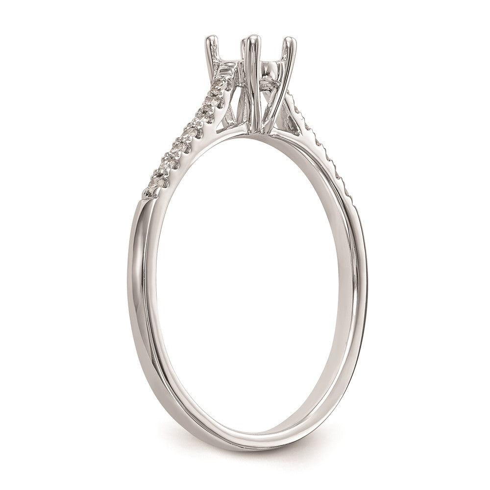 14K Weißgold Verlobungsring mit natürlichen Diamanten