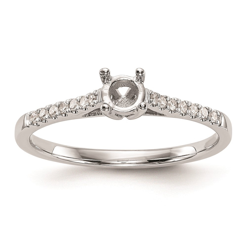 14K Weißgold Verlobungsring mit natürlichen Diamanten