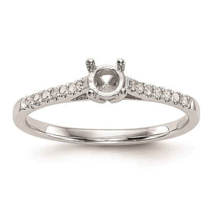 14K Weißgold Verlobungsring mit natürlichen Diamanten