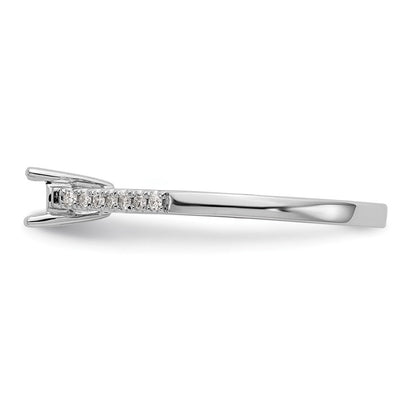 First Promise 14K Weißgold Verlobungsring mit 0,2 ct. im Labor gezüchtetem Diamant VS/SI+ G+, Petite-Fassung, komplett