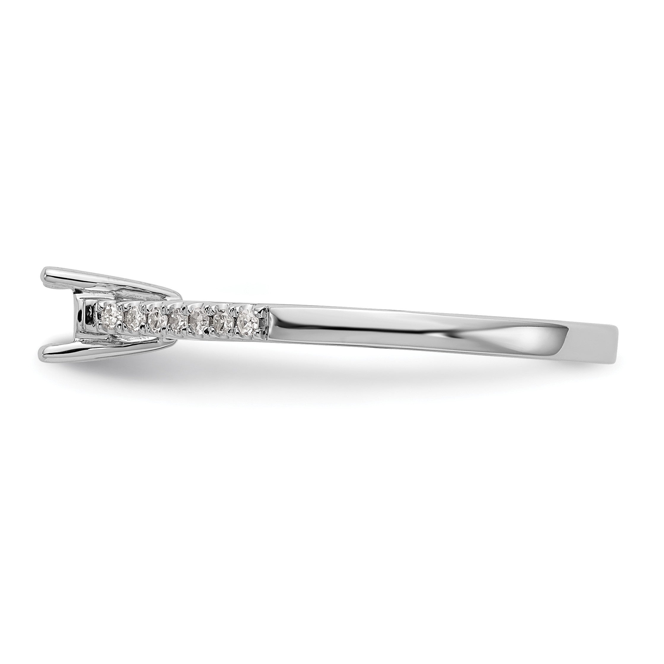 14K Weißgold First Versprechen 1/5 Karat Rund Diamant Komplett Versprechen/ Verlobungsring