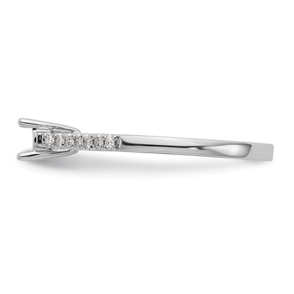 14K Weißgold First Versprechen 1/5 Karat Rund Diamant Komplett Versprechen/ Verlobungsring