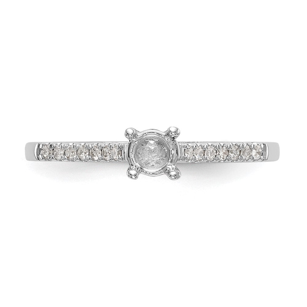 First Promise 14K Weißgold Verlobungsring mit 0,2 ct. im Labor gezüchtetem Diamant VS/SI+ G+, Petite-Fassung, komplett