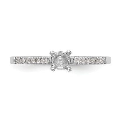 14K Weißgold First Versprechen 1/5 Karat Rund Diamant Komplett Versprechen/ Verlobungsring