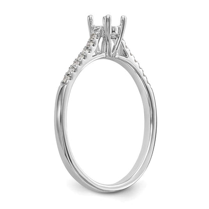 First Promise 14K Weißgold Verlobungsring mit 0,2 ct. im Labor gezüchtetem Diamant VS/SI+ G+, Petite-Fassung, komplett