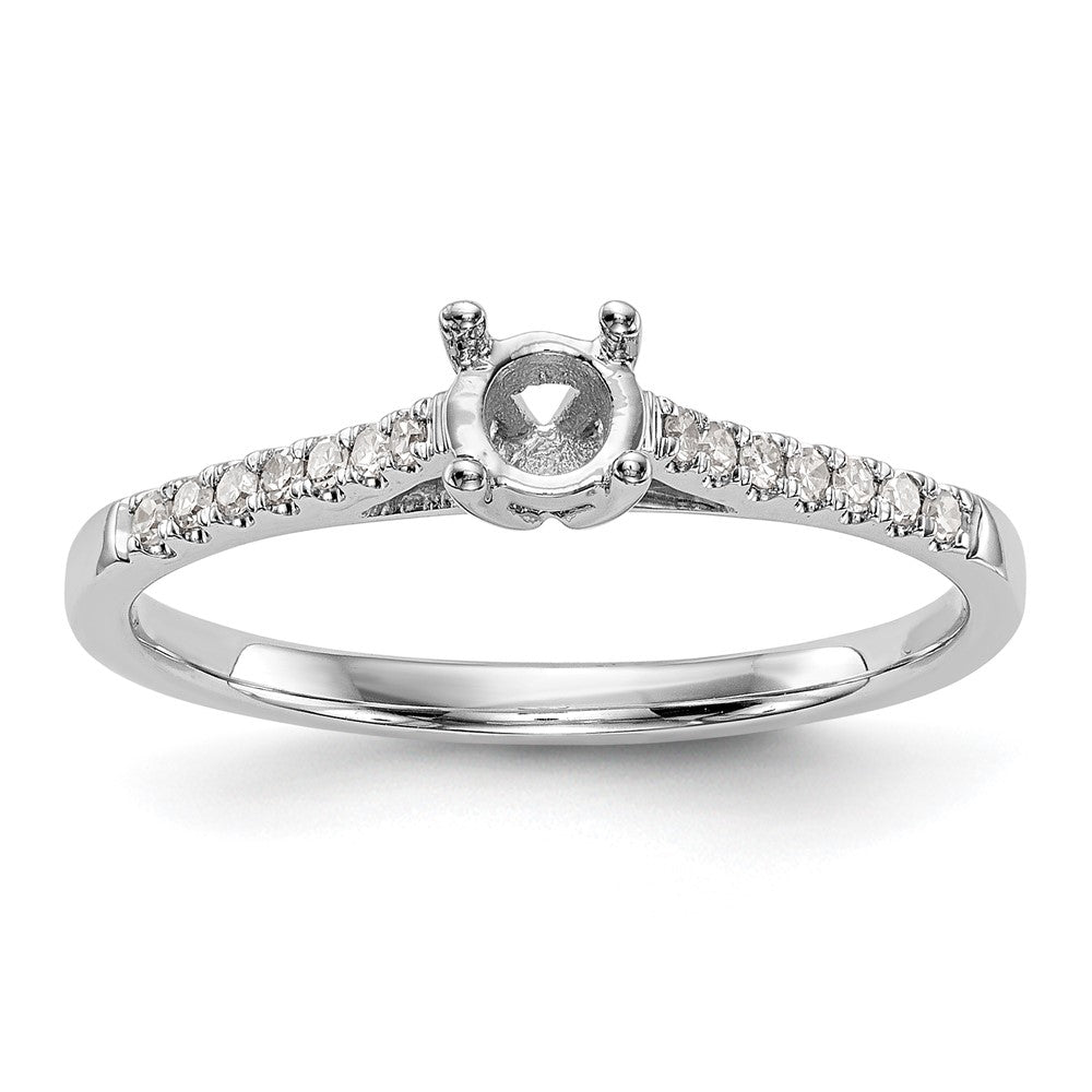 First Promise 14K Weißgold Verlobungsring mit 0,2 ct. im Labor gezüchtetem Diamant VS/SI+ G+, Petite-Fassung, komplett