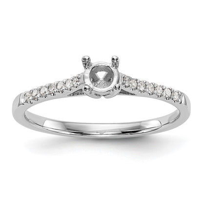 First Promise 14K Weißgold Verlobungsring mit 0,2 ct. im Labor gezüchtetem Diamant VS/SI+ G+, Petite-Fassung, komplett