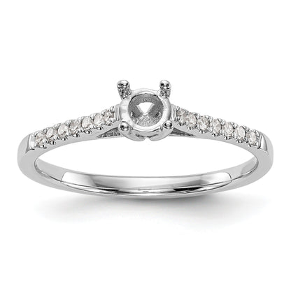 14K Weißgold First Versprechen 1/5 Karat Rund Diamant Komplett Versprechen/ Verlobungsring